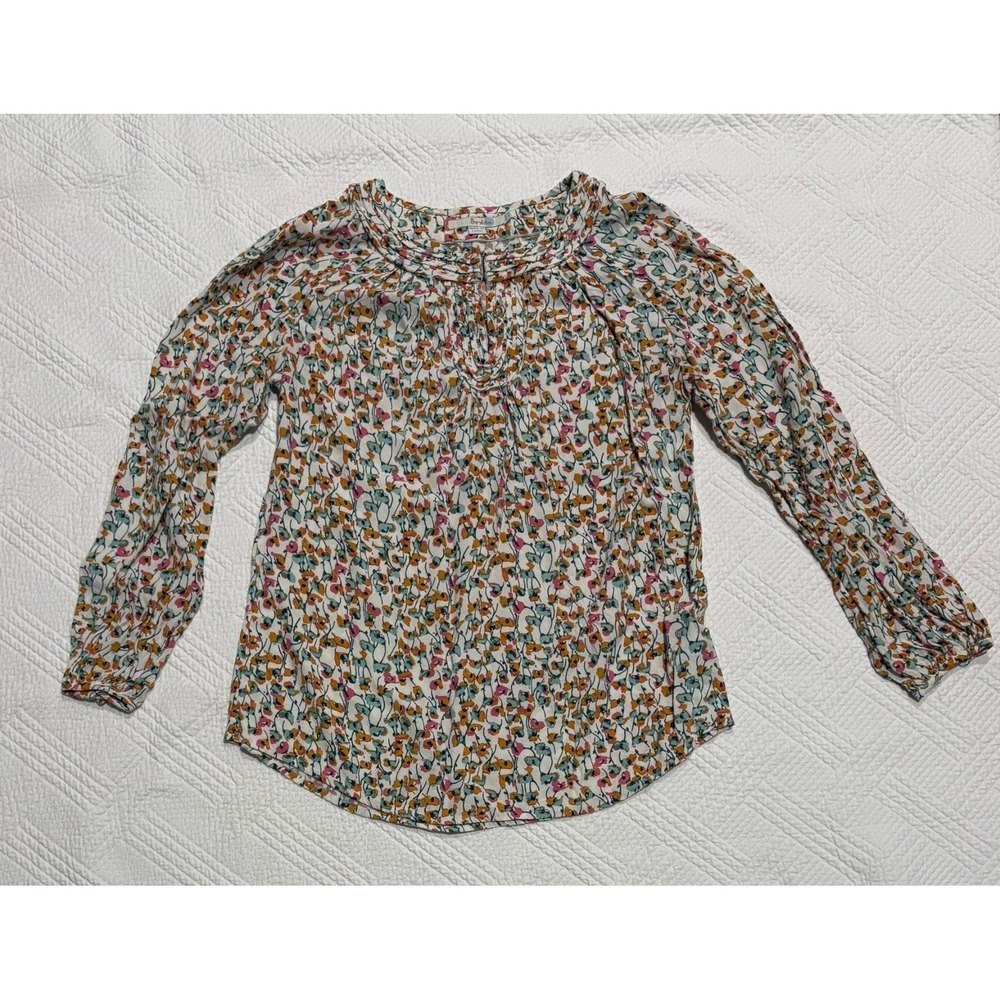 Boden Mid Weight Boho Women's Floral Long Sleeve Size 8 Bohemian Elevated Casual